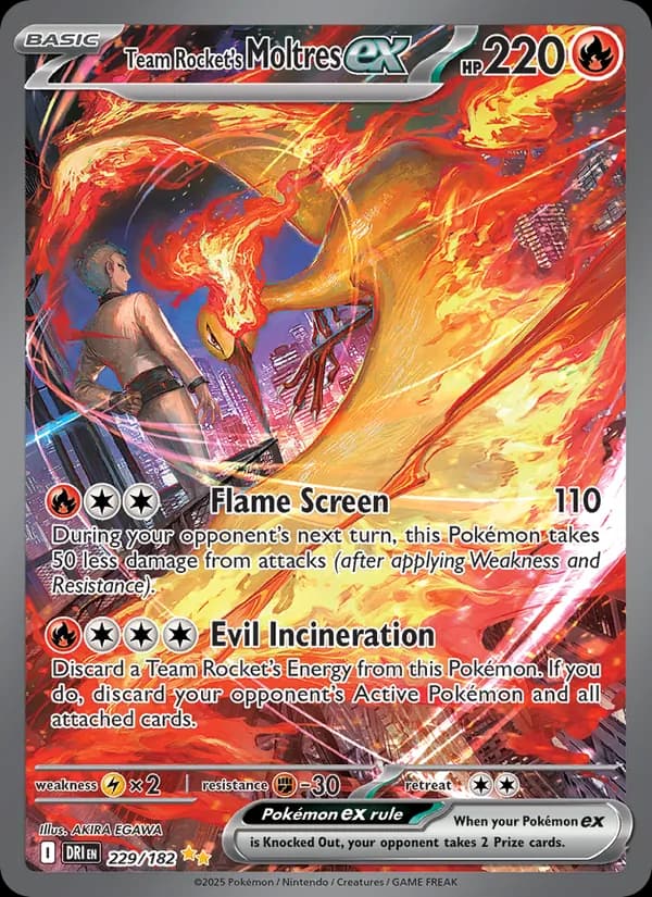 Team Rocket's Moltres ex, catalogue front