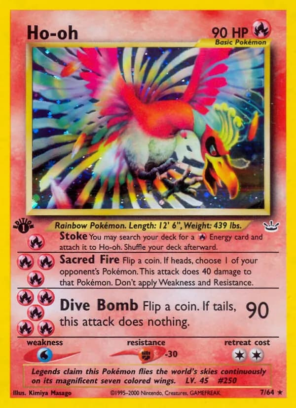 Ho-oh, catalogue front