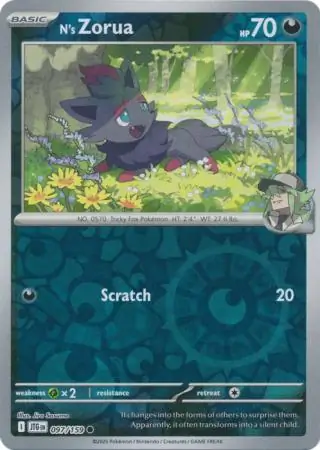 N's Zorua, catalogue front