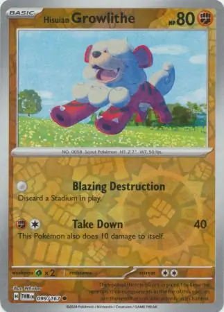 Hisuian Growlithe, catalogue front