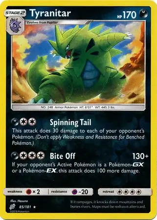 Tyranitar, catalogue front