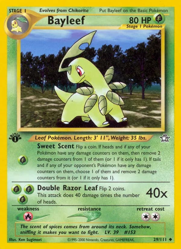 Bayleef, catalogue front