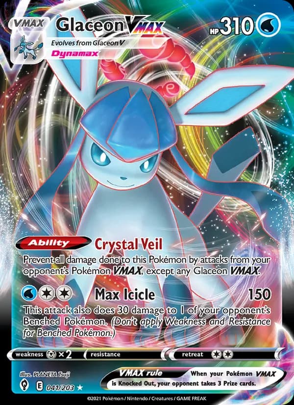Glaceon VMAX, catalogue front