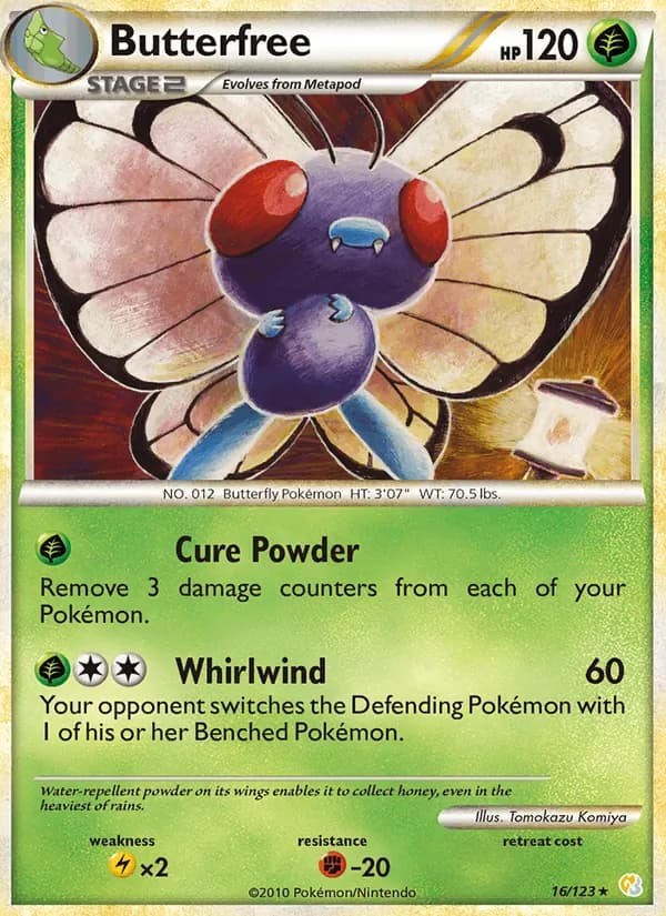 Butterfree, catalogue front