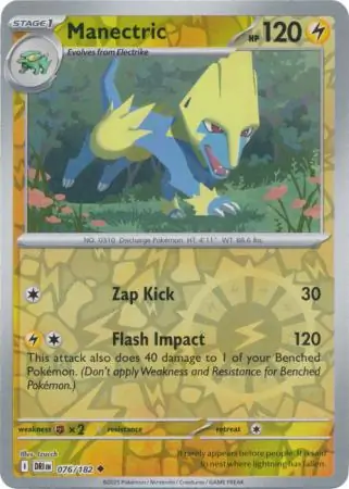 Manectric, catalogue front