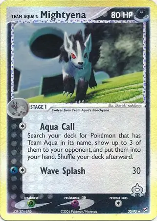 Team Aqua's Mightyena, catalogue front