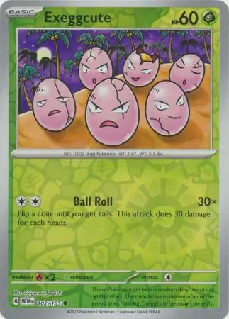 Exeggcute, catalogue front