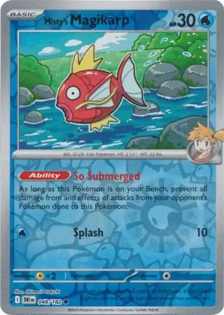 Misty's Magikarp, catalogue front