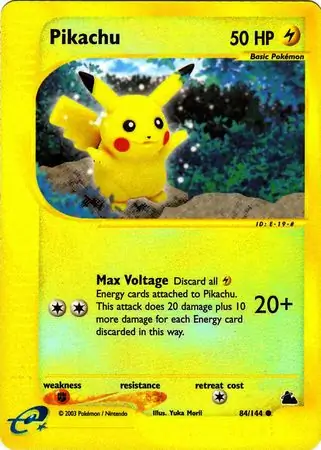 Pikachu, catalogue front