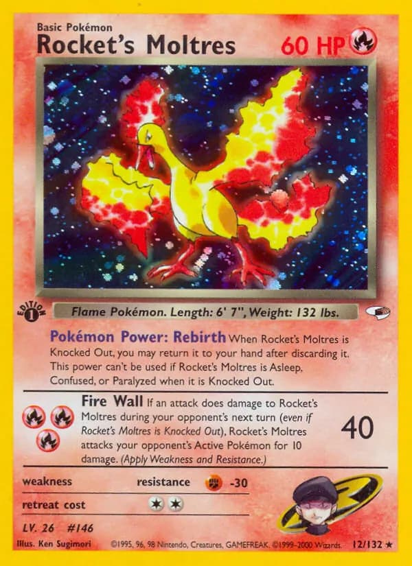 Rocket's Moltres, catalogue front