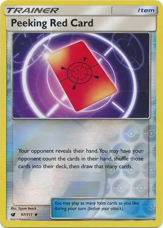 Peeking Red Card, catalogue front