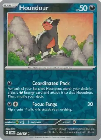 Houndour, catalogue front