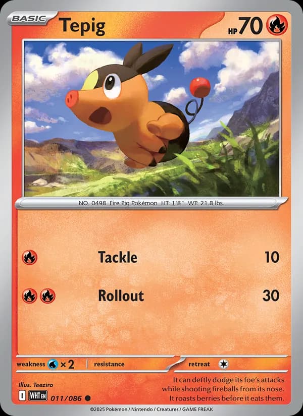 Tepig, catalogue front