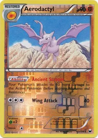 Aerodactyl, catalogue front