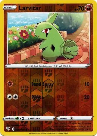 Larvitar, catalogue front
