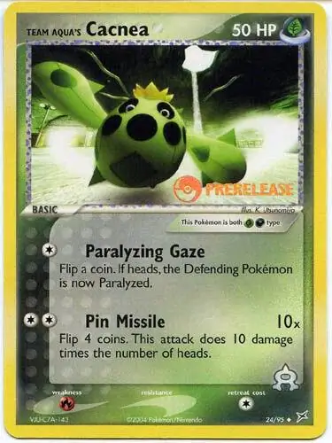 Team Aqua's Cacnea, catalogue front