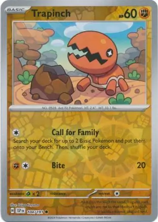 Trapinch, catalogue front