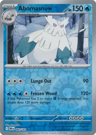 Abomasnow, catalogue front