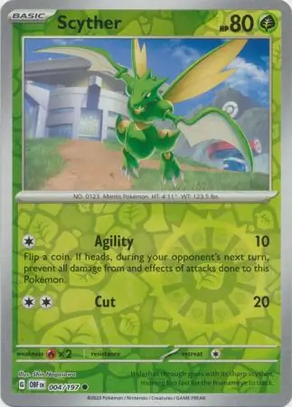 Scyther, catalogue front