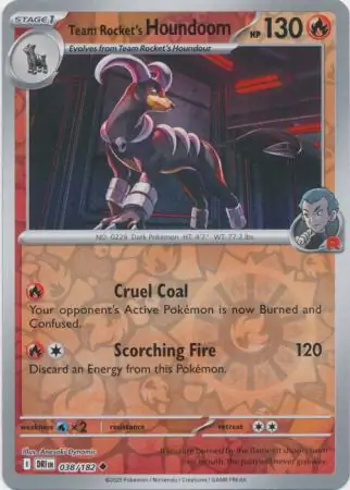 Team Rocket's Houndoom, catalogue front
