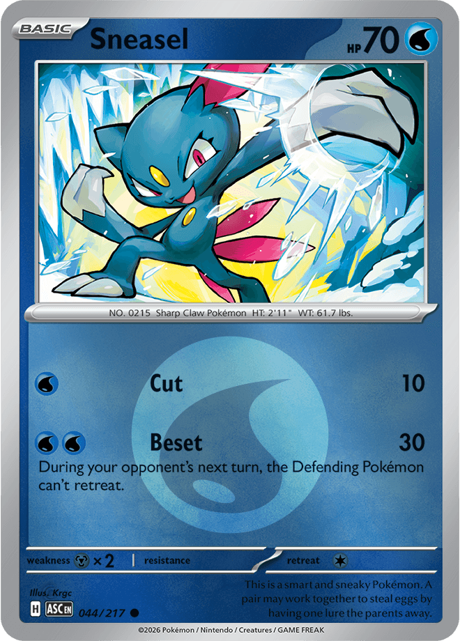 Sneasel, catalogue front