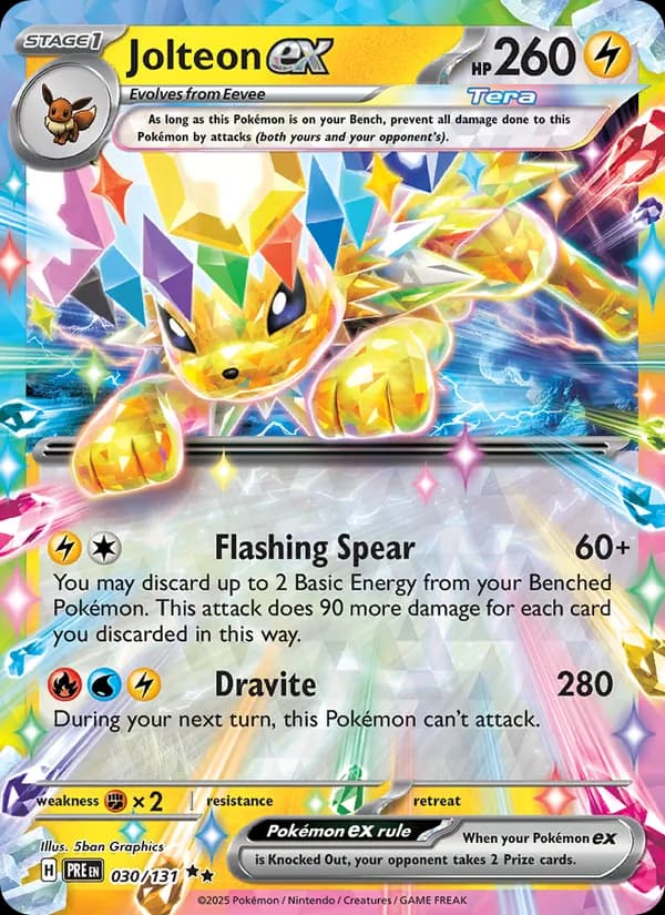 Jolteon ex, catalogue front