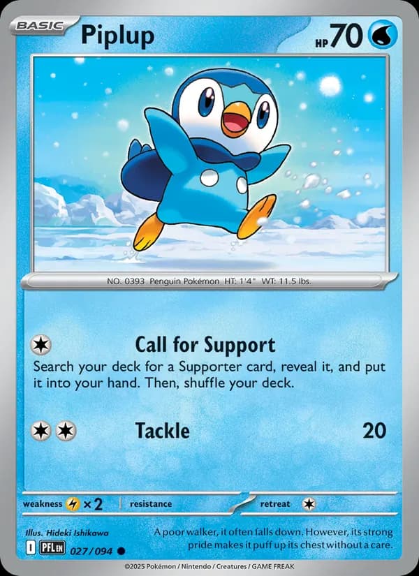 Piplup, catalogue front