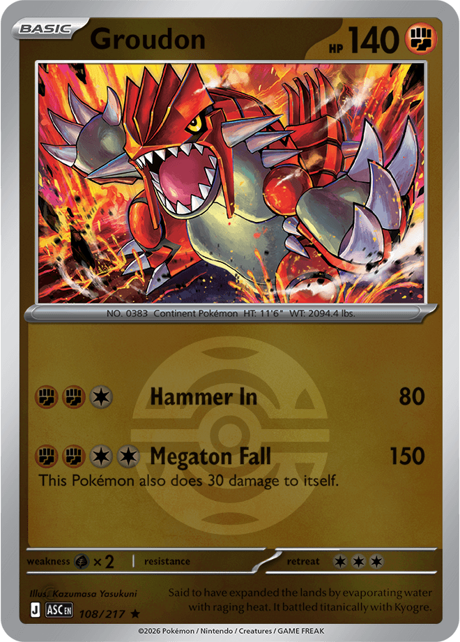 Groudon, catalogue front