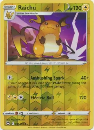 Raichu, catalogue front