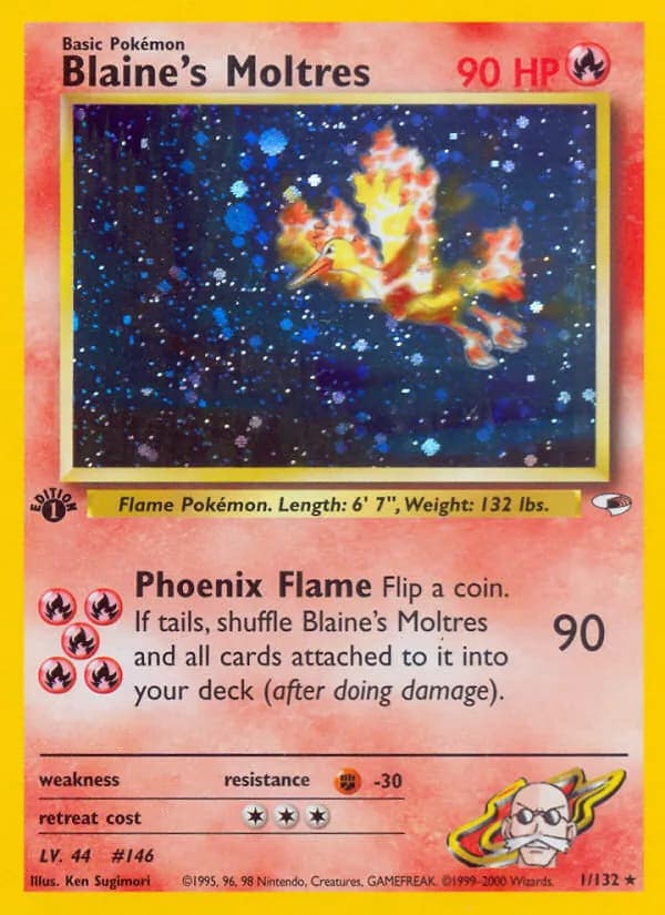 Blaine's Moltres, catalogue front
