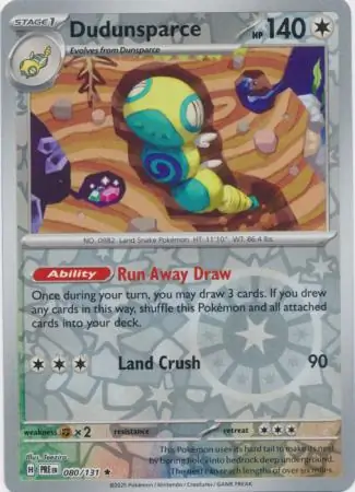 Dudunsparce, catalogue front
