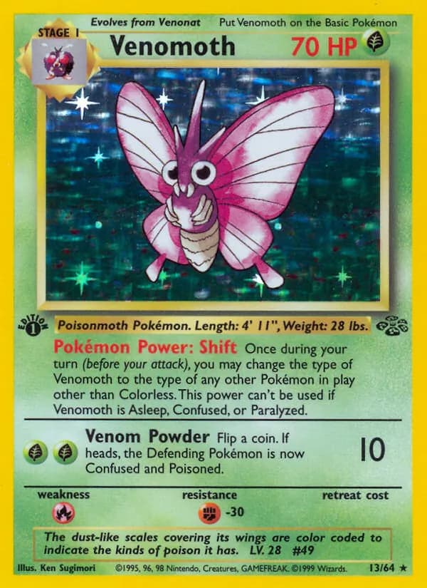 Venomoth, catalogue front
