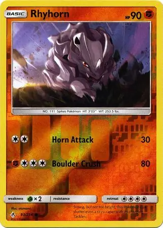 Rhyhorn, catalogue front
