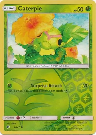 Caterpie, catalogue front