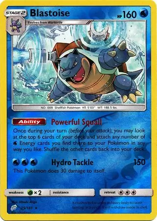 Blastoise, catalogue front