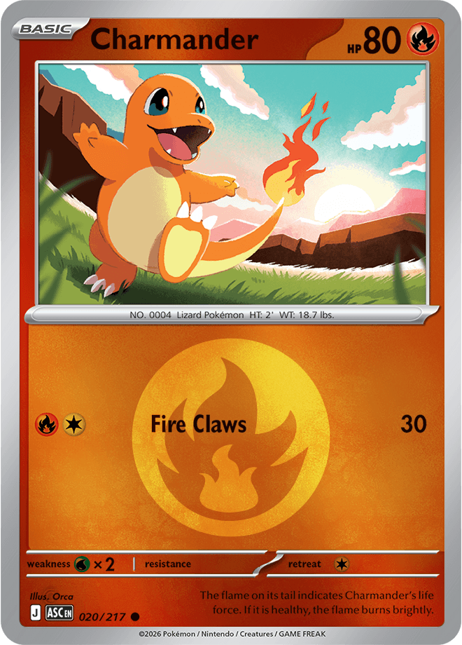Charmander, catalogue front