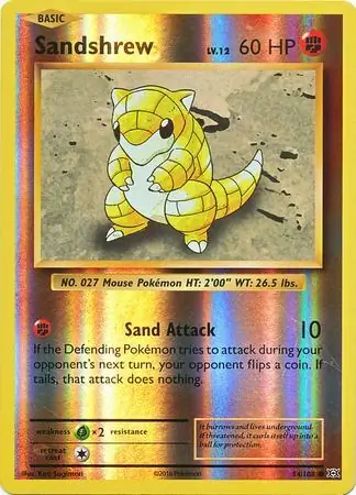 Sandshrew, catalogue front