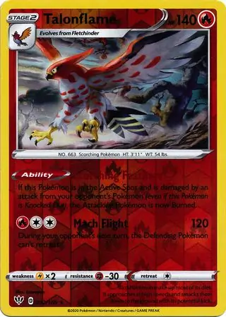Talonflame, catalogue front