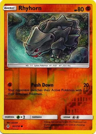 Rhyhorn, catalogue front