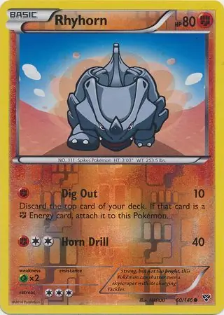 Rhyhorn, catalogue front