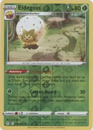 Eldegoss, catalogue front