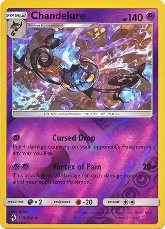 Chandelure, catalogue front