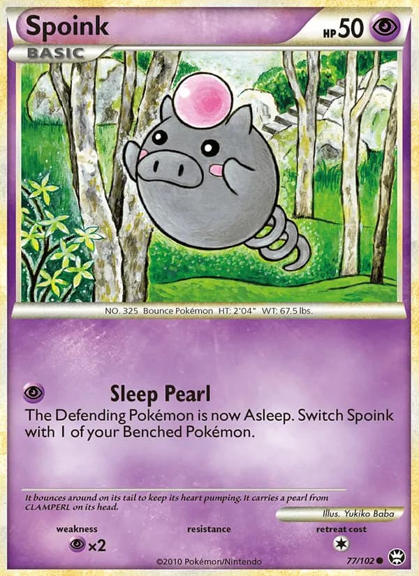 Spoink, catalogue front