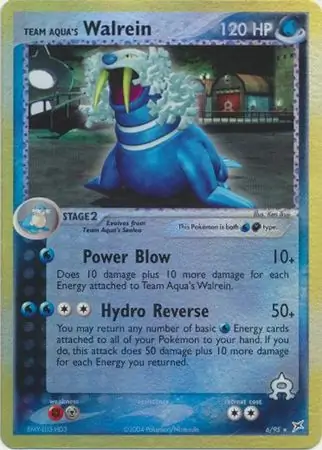 Team Aqua's Walrein, catalogue front