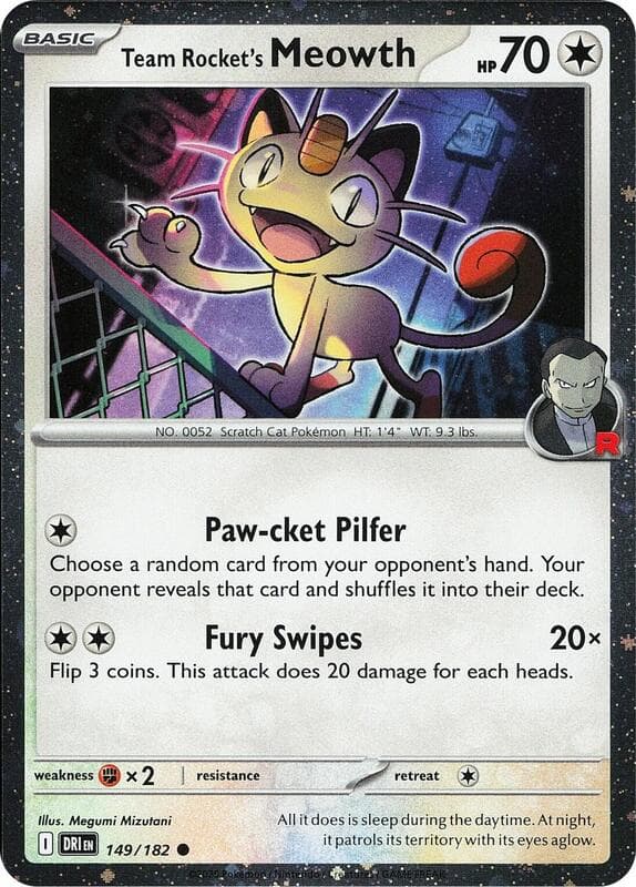 Team Rocket's Meowth, catalogue front