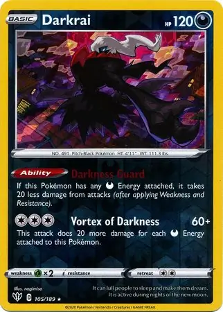 Darkrai, catalogue front