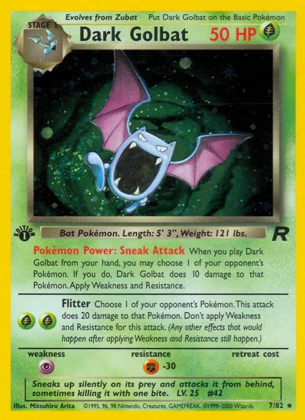 Dark Golbat, catalogue front