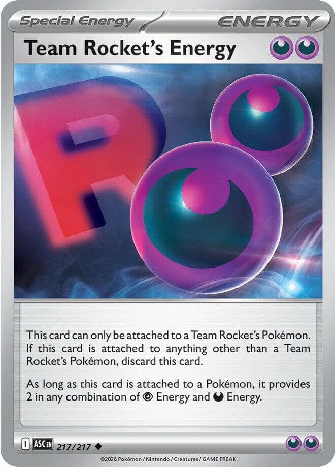 Team Rocket's Energy, catalogue front