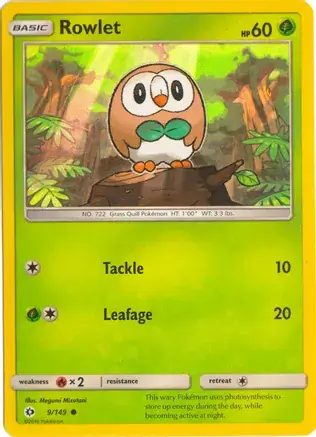 Rowlet, catalogue front