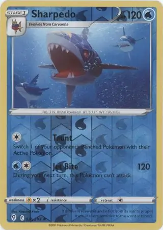 Sharpedo, catalogue front